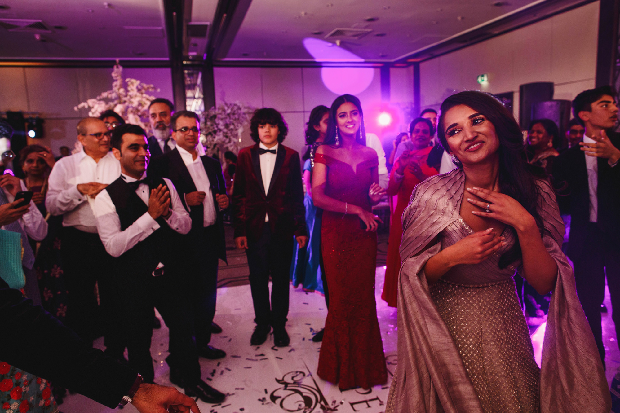 Hilton gatwick indian wedding reception photography