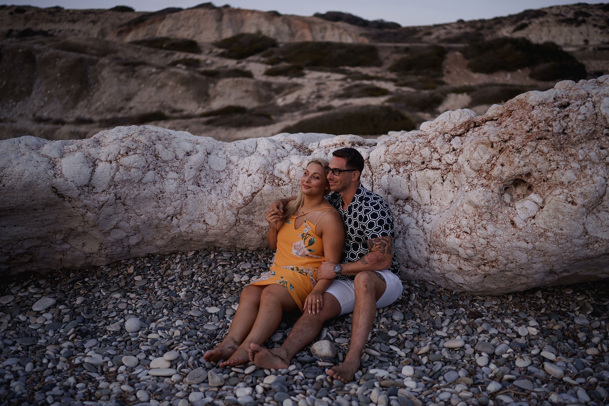 Cyprus kouklia aphrodite's rock engagement shoot - destination wedding photography by arj photography