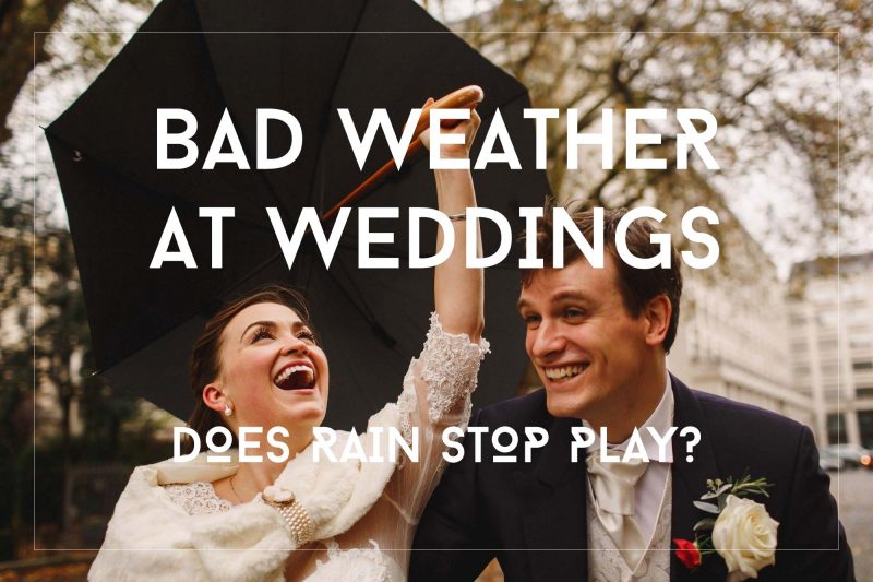 Rainy wedding photography - bad weather at weddings