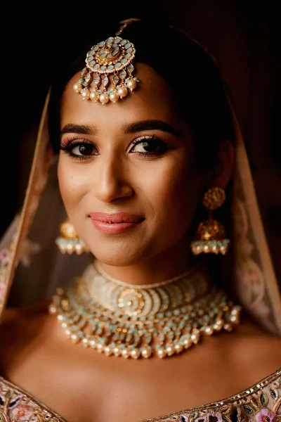 A really beautiful Indian bridal portrait by wedding photographer ARJ Photography®