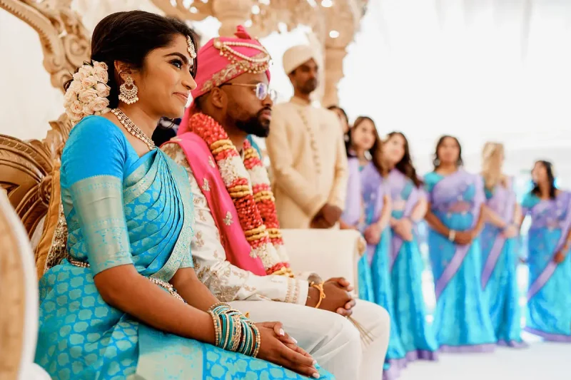 A beautifully candid wedding photo from a Tamil wedding ceremony in London by wedding photographer ARJ Photography®