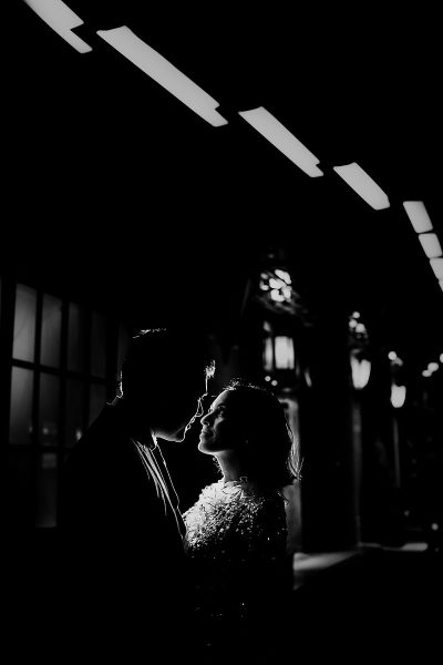 Creative black and white wedding portrait of a bride and groom at Claridge's London - powerful black and white wedding photography by ARJ Photography®