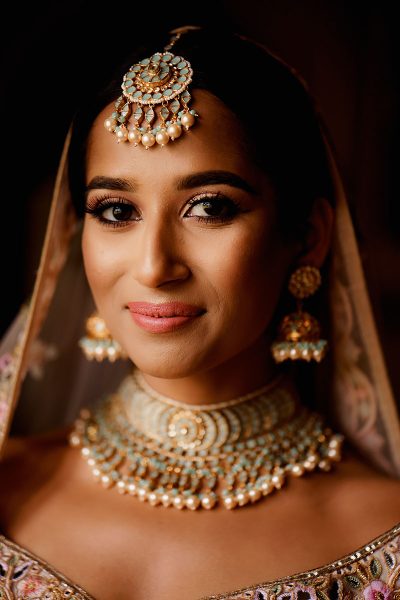 Incredibly striking portrait of an Indian bride at her wedding - incredible wedding portraits by ARJ Photography®