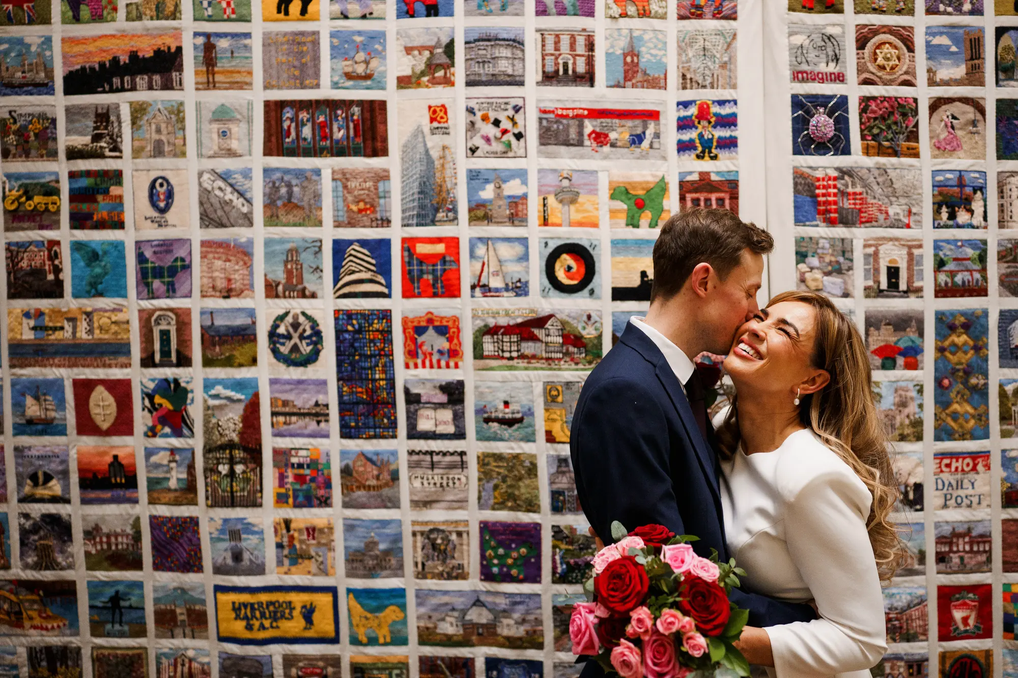 Scale and fabric wedding photography liverpool - winter wedding photography in a studio and warehouse!