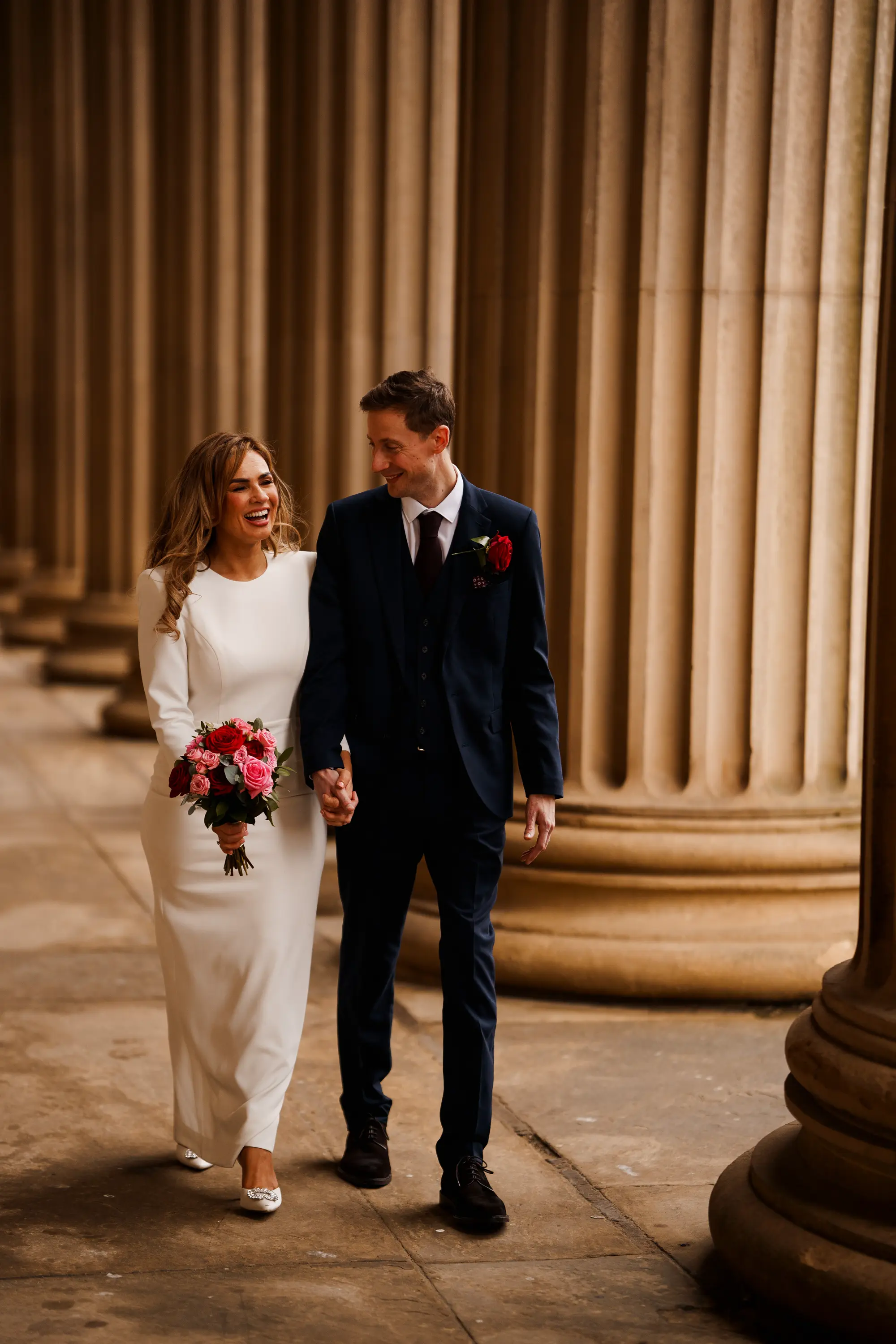 Scale and fabric wedding photography liverpool - winter wedding photography in a studio and warehouse!