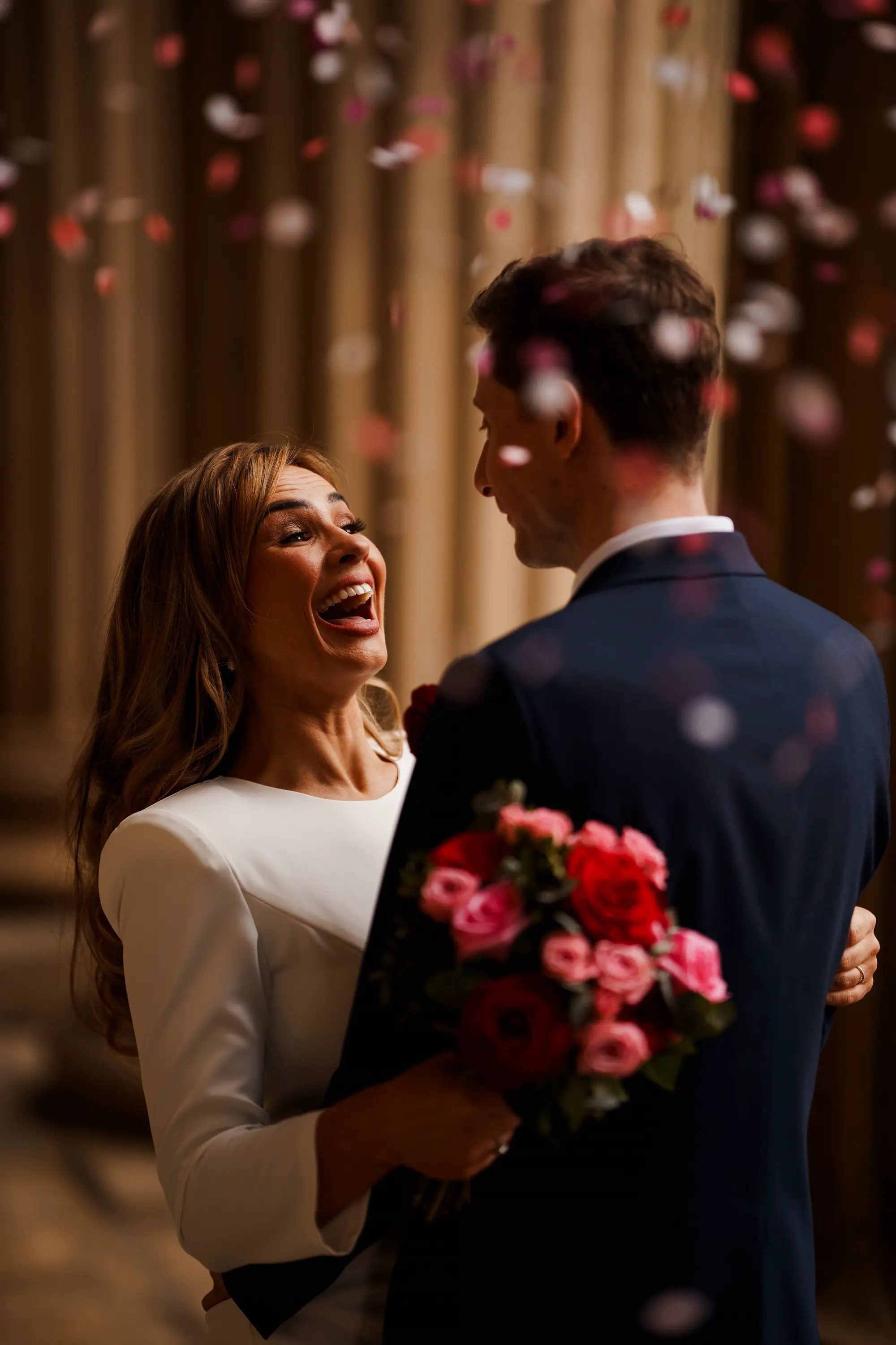 Scale and fabric wedding photography liverpool - winter wedding photography in a studio and warehouse!