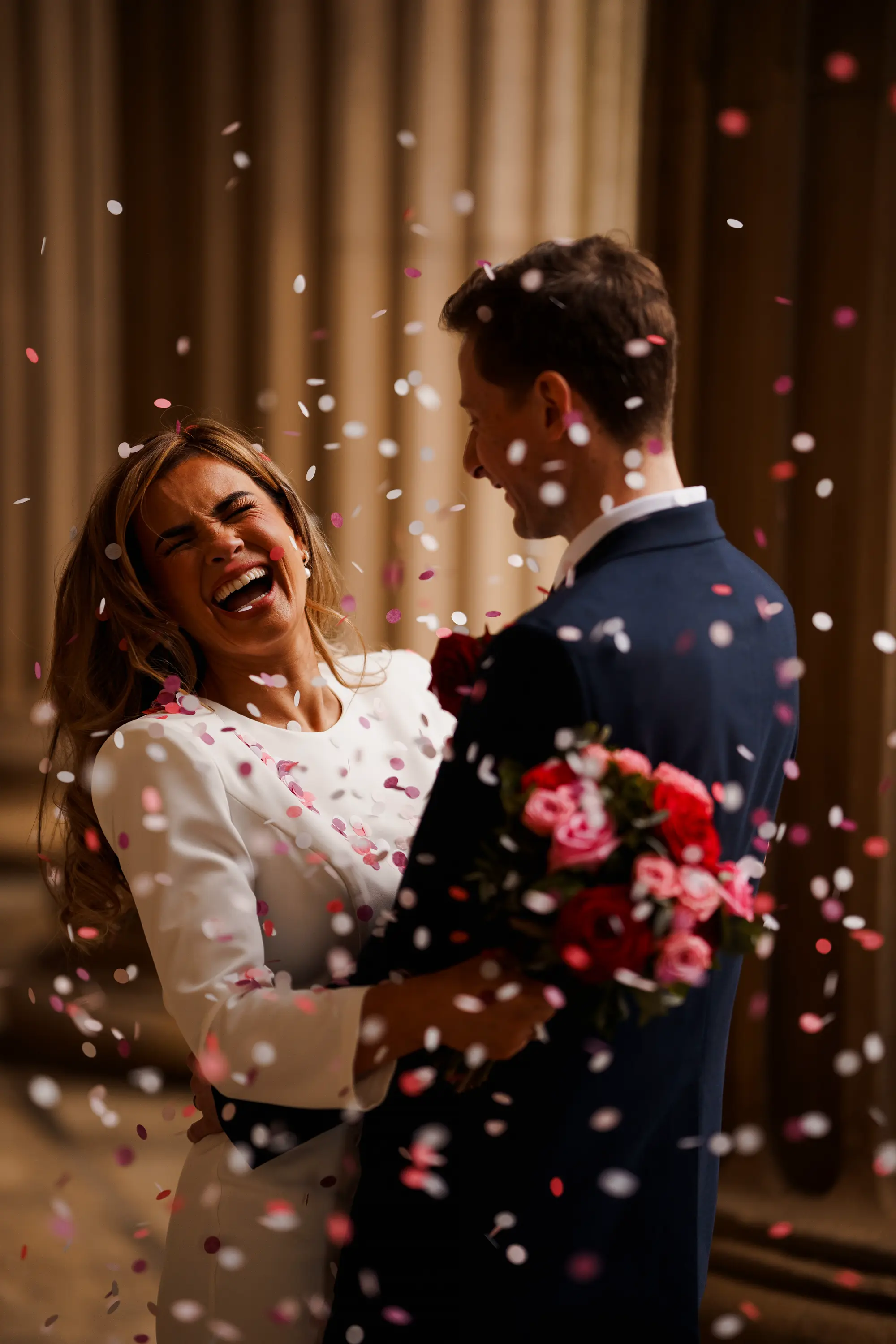 Scale and fabric wedding photography liverpool - winter wedding photography in a studio and warehouse!