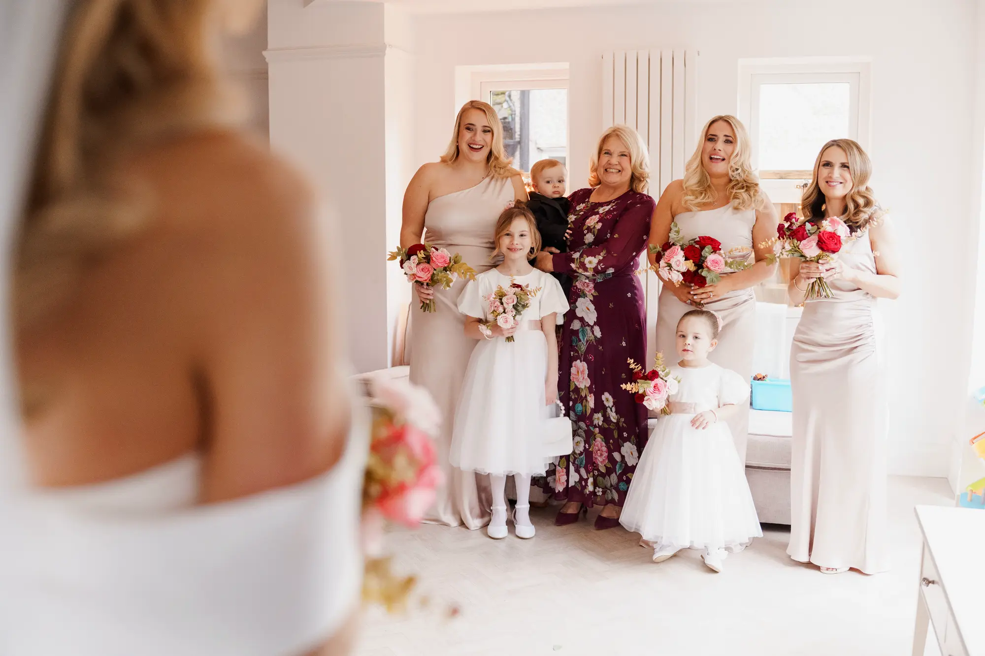 Scale and fabric wedding photography liverpool - winter wedding photography in a studio and warehouse!