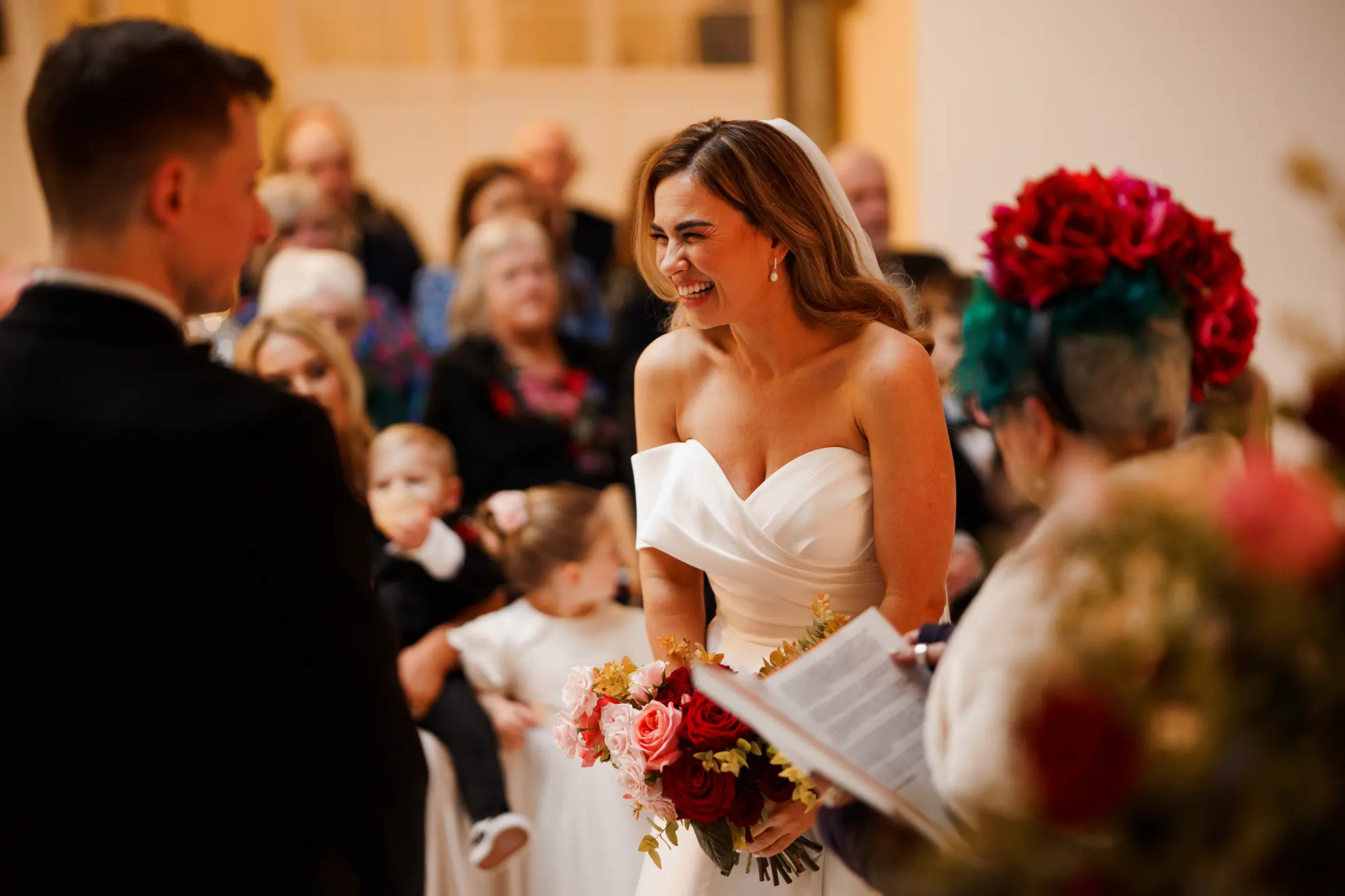 Scale and fabric wedding photography liverpool - winter wedding photography in a studio and warehouse!