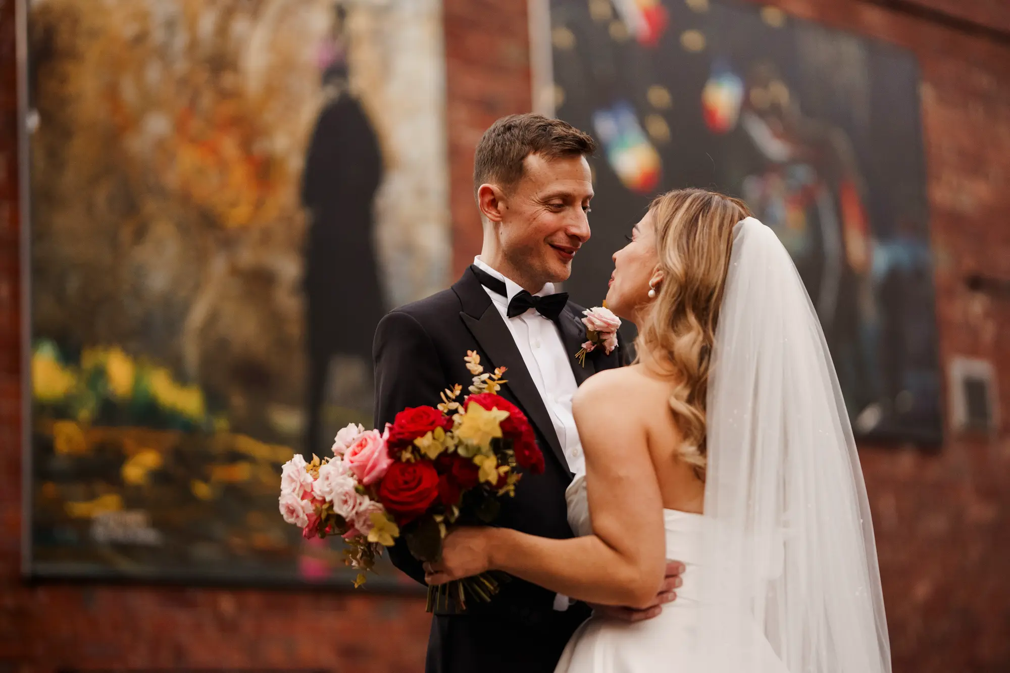 Scale and fabric wedding photography liverpool - winter wedding photography in a studio and warehouse!