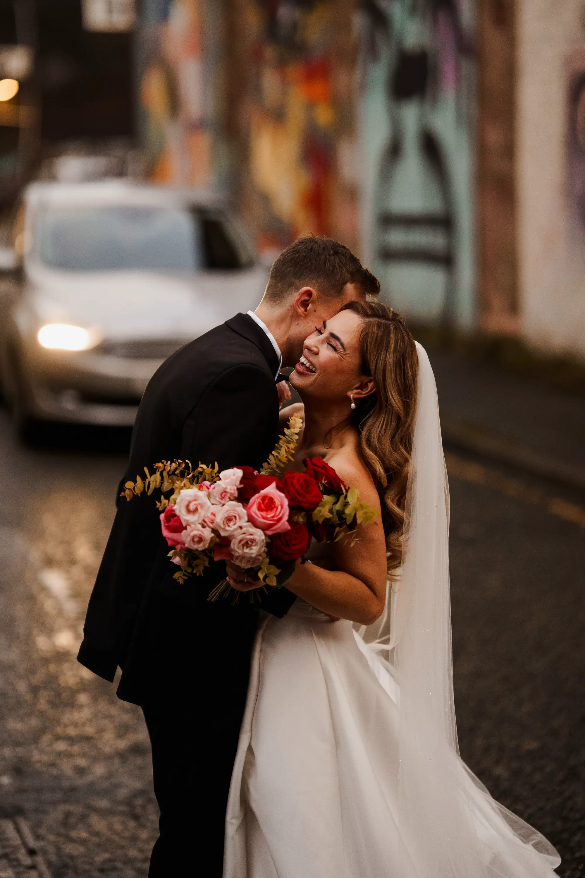 Scale and fabric wedding photography liverpool - winter wedding photography in a studio and warehouse!