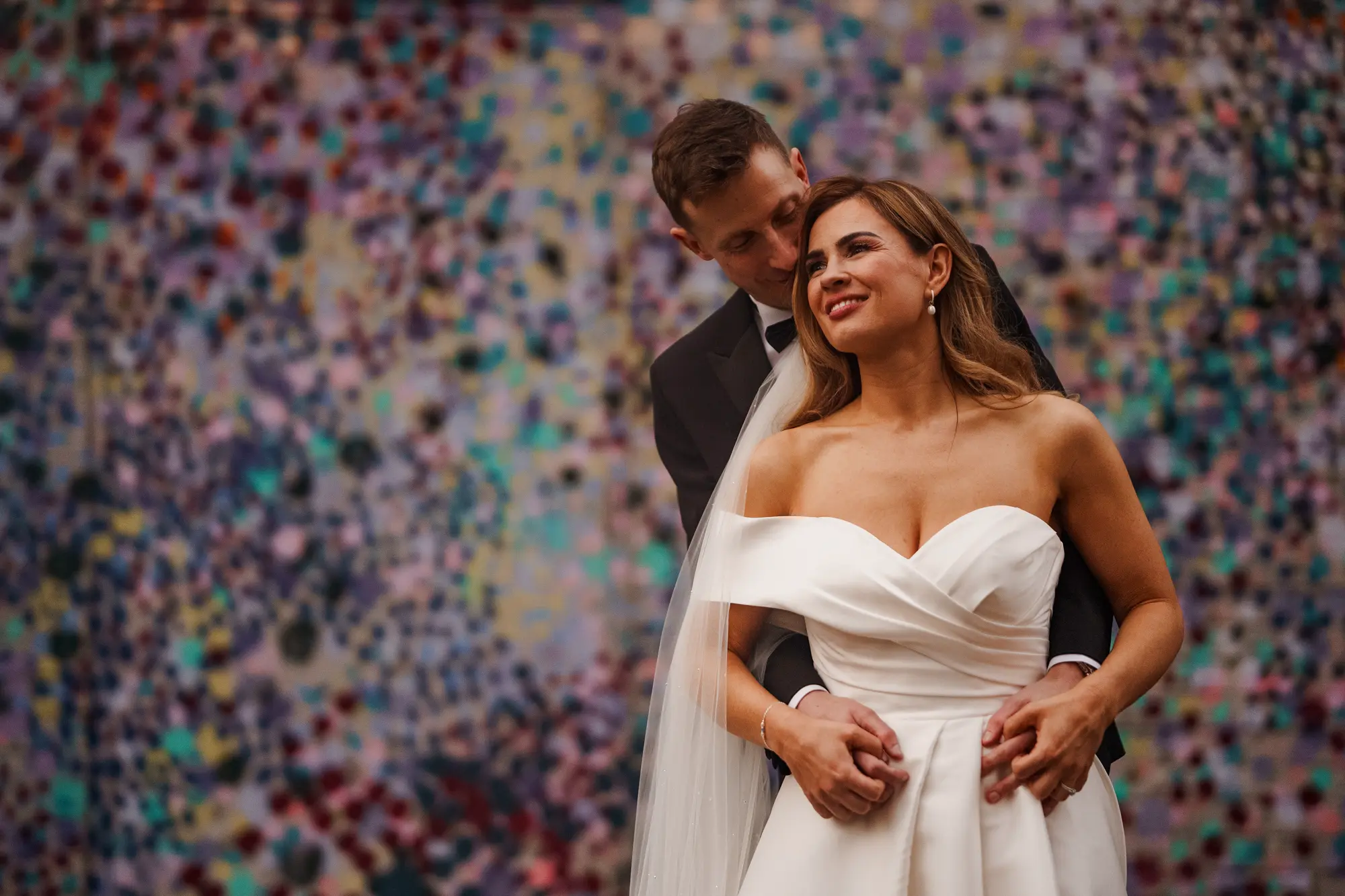 Scale and fabric wedding photography liverpool - winter wedding photography in a studio and warehouse!