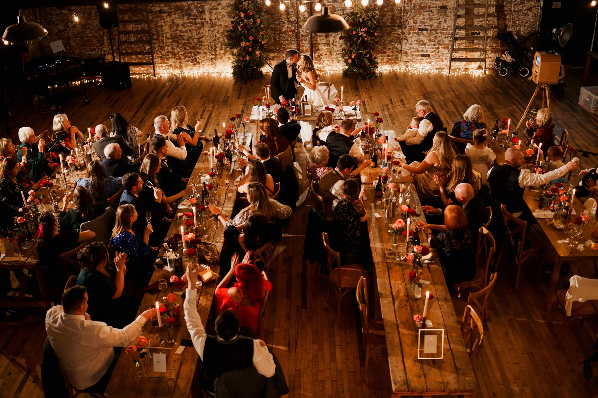 Scale and fabric wedding photography liverpool - winter wedding photography in a studio and warehouse!