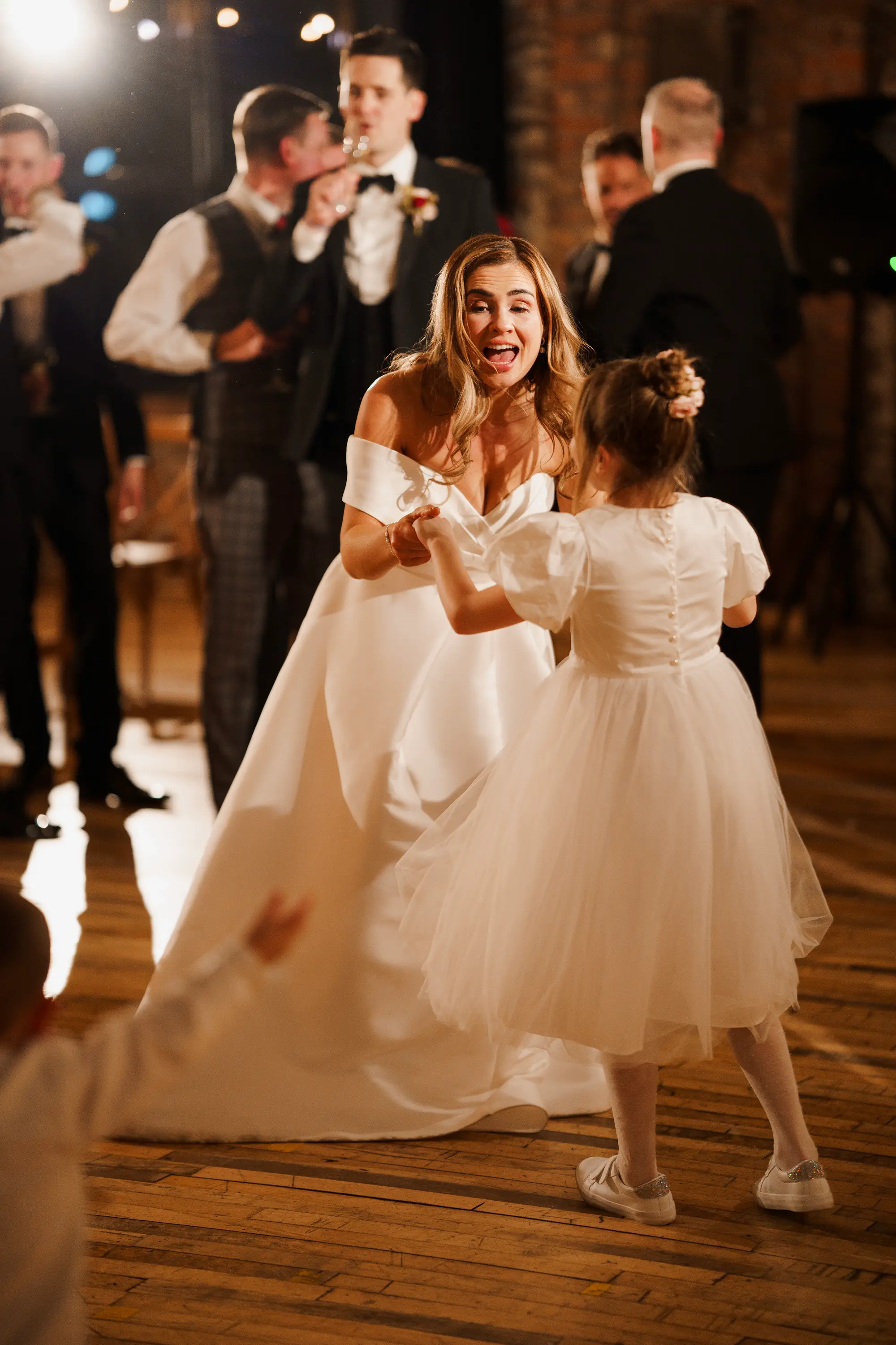 Scale and fabric wedding photography liverpool - winter wedding photography in a studio and warehouse!