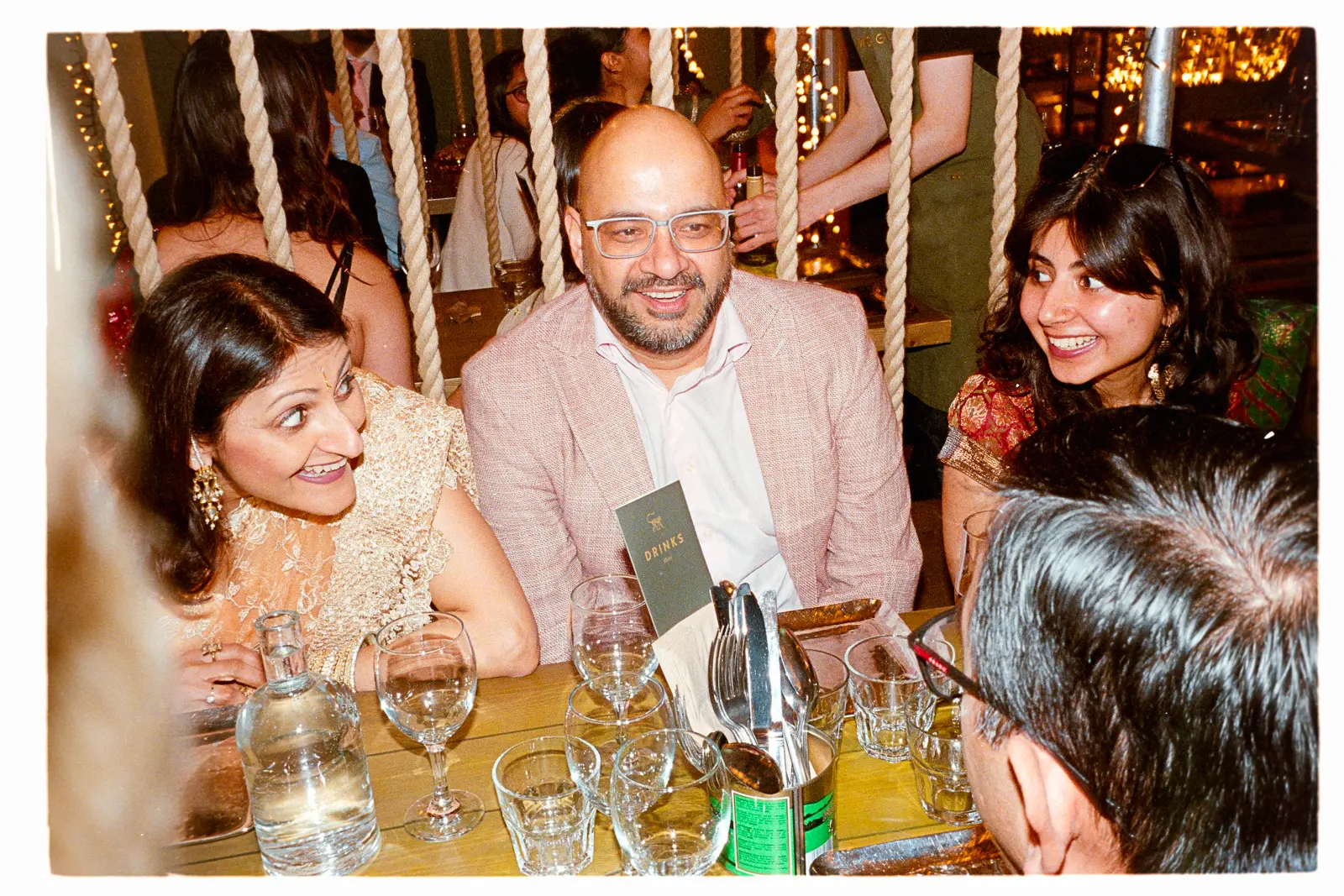 35mm film photography of wedding guests at a Cheshire wedding captured on Kodak Ultramax 400 in a Leica Minilux, developed and scanned by ARJ Photography.